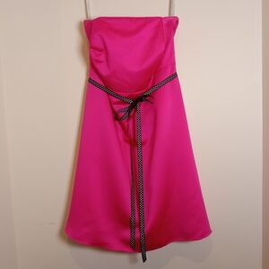 Alfred Angelo Strapless Satin A-Line Flare Dress Plus Size